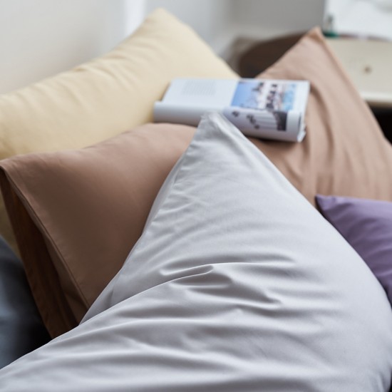 100-thread count satin pure cotton pillowcase, lightweight, simple, solid color, single-size, 48*74cm 100-thread count satin pure cotton pillowcase, lightweight, simple, solid color, single-size, 48*74cm