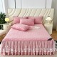 Princess style milk velvet quilted bed skirt, single-piece thickened coral fleece bedspread, 2025 new winter style. Princess style milk velvet quilted bed skirt, single-piece thickened coral fleece bedspread, 2025 new winter style.