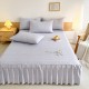 Old coarse cloth bed skirt, single, pure cotton, three-piece, four-season set, thickened cotton non-slip sheets, bedspread, summer cover, concealing hem. Old coarse cloth bed skirt, single, pure cotton, three-piece, four-season set, thickened cotton non-slip sheets, bedspread, summer cover, concealing hem.