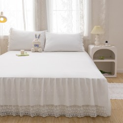 New summer solid color princess lace bed sheet Skirt-style bedspread with lace trim, double bed cover, thin dust cover New summer solid color princess lace bed sheet Skirt-style bedspread with lace trim, double bed cover, thin dust cover