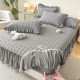 Solid color washed cotton quilted bed skirt, one-piece, non-slip, spring and summer bedspread, bed skirt, 2025 new summer style. Solid color washed cotton quilted bed skirt, one-piece, non-slip, spring and summer bedspread, bed skirt, 2025 new summer style.