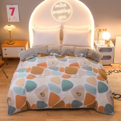 Pure cotton single-sided plush quilt cover, coral fleece flannel, single winter student dormitory mattress for children, all-cotton ab-side. Pure cotton single-sided plush quilt cover, coral fleece flannel, single winter student dormitory mattress for children, all-cotton ab-side.