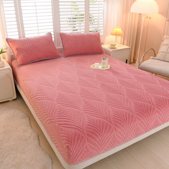 Milk fleece fitted sheet, winter thickened Simmons mattress cover, coral fleece mattress protector, 2025 new style sheets Milk fleece fitted sheet, winter thickened Simmons mattress cover, coral fleece mattress protector, 2025 new style sheets