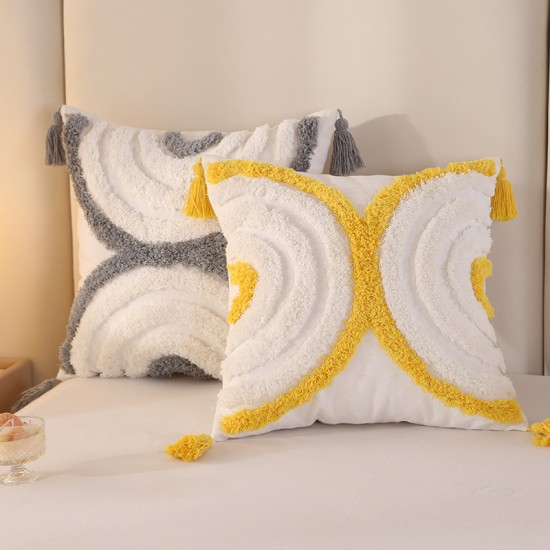 Modern tufted tassel sofa cushions, backrest, living room, bedside bay window cushions, pillowcases, lumbar support pillow. Modern tufted tassel sofa cushions, backrest, living room, bedside bay window cushions, pillowcases, lumbar support pillow.