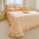 Free shipping on Korean double-sided washed cotton and linen bed cover, three-piece lace white quilted, non-slip bed sheet set for spring and summer. Free shipping on Korean double-sided washed cotton and linen bed cover, three-piece lace white quilted, non-slip bed sheet set for spring and summer.