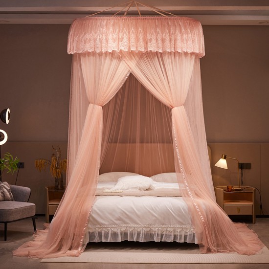 Dome-style princess-style mosquito net, no-punch perforated ceiling, encrypted curtains for home bedrooms, high-end ceiling-mounted, no-installation, 2024. Dome-style princess-style mosquito net, no-punch perforated ceiling, encrypted curtains for home bedrooms, high-end ceiling-mounted, no-installation, 2024.