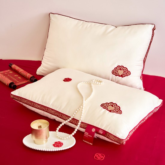 High-end wedding pillow core, Chinese-style wedding pillow, neck support pillow Wedding pillows and bedding for newlyweds' rooms High-end wedding pillow core, Chinese-style wedding pillow, neck support pillow Wedding pillows and bedding for newlyweds' rooms