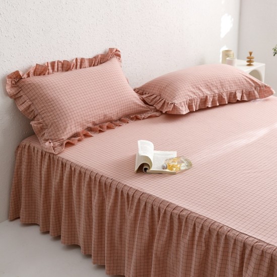 One-piece four-season bed skirt, pure cotton washed cotton, non-slip bedspread, 2024 new lace sheets One-piece four-season bed skirt, pure cotton washed cotton, non-slip bedspread, 2024 new lace sheets