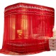 Red retractable mosquito net, 1.8m floor-standing bed with three doors, U-shaped bed curtains for newlyweds. Red retractable mosquito net, 1.8m floor-standing bed with three doors, U-shaped bed curtains for newlyweds.