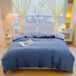 Winter coral milk fleece quilt cover, 248*248 thickened and plush, extra-large flannel quilt cover, 230x250 mm