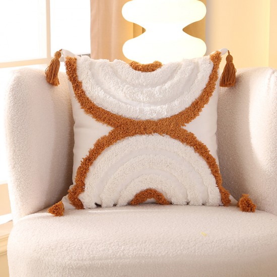 Modern tufted tassel sofa cushions, backrest, living room, bedside bay window cushions, pillowcases, lumbar support pillow. Modern tufted tassel sofa cushions, backrest, living room, bedside bay window cushions, pillowcases, lumbar support pillow.