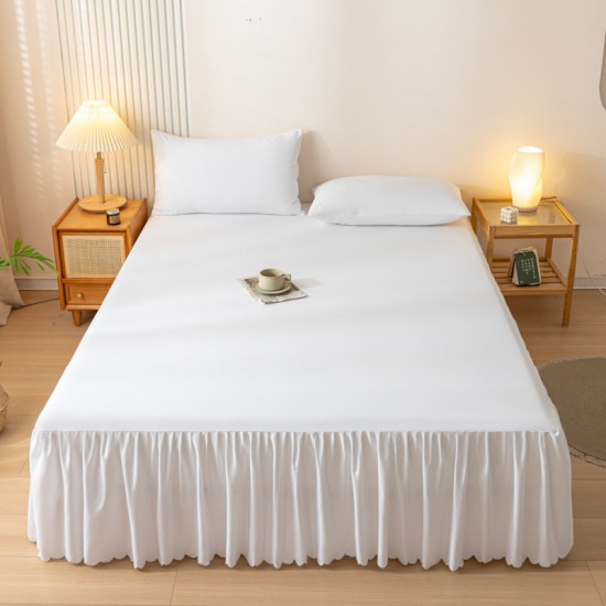 Bed skirt, single-piece dust cover, protective cover, 1.5m/1.8m bed skirt, non-slip lace bed sheet, floor-length, concealing. Bed skirt, single-piece dust cover, protective cover, 1.5m/1.8m bed skirt, non-slip lace bed sheet, floor-length, concealing.