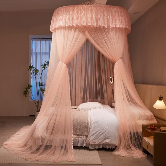 Dome-style princess-style mosquito net, no-punch perforated ceiling, encrypted curtains for home bedrooms, high-end ceiling-mounted, no-installation, 2024. Dome-style princess-style mosquito net, no-punch perforated ceiling, encrypted curtains for home bedrooms, high-end ceiling-mounted, no-installation, 2024.