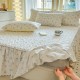 2025 new fitted sheet, four-piece. Seasonal universal pure cotton bedspread, 100% cotton thickened quilted bed skirt, three-piece mattress protector set. 2025 new fitted sheet, four-piece. Seasonal universal pure cotton bedspread, 100% cotton thickened quilted bed skirt, three-piece mattress protector set.
