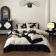 High-end, niche-style, printed, brushed cotton four-piece set, pure cotton autumn and winter thickened duvet cover and bedding High-end, niche-style, printed, brushed cotton four-piece set, pure cotton autumn and winter thickened duvet cover and bedding