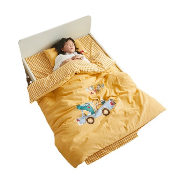 Three-piece washed cotton nursery quilt set, six-piece baby kindergarten quilt cover, children's A-grade Three-piece washed cotton nursery quilt set, six-piece baby kindergarten quilt cover, children's A-grade