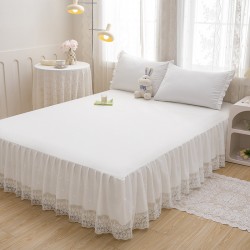 New summer solid color princess lace bed sheet Skirt-style bedspread with lace trim, double bed cover, thin dust cover New summer solid color princess lace bed sheet Skirt-style bedspread with lace trim, double bed cover, thin dust cover