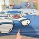 Astronaut children's cotton fitted sheet, one-piece, cartoon boy mattress. Mattress cover, three-piece bed cover set, quilt cover, and pillowcase. Astronaut children's cotton fitted sheet, one-piece, cartoon boy mattress. Mattress cover, three-piece bed cover set, quilt cover, and pillowcase.