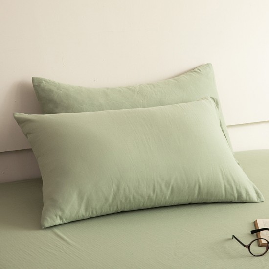 Class A high-end double-layered gauze single sheet, pure cotton, household double quilt, soft, wholesale, solid color.