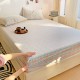 INS simple washed cotton fitted sheet, single-piece, thickened bed cover, dust cover, mattress protector, and non-slip three-piece bed sheet set. INS simple washed cotton fitted sheet, single-piece, thickened bed cover, dust cover, mattress protector, and non-slip three-piece bed sheet set.