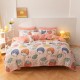 A pure cotton B milk fleece quilt cover, single-faced coral fleece quilt cover, winter pure cotton plush warm quilt cover