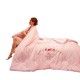 Pink cotton wedding quilt, newlywed soy fiber quilt core, bride's dowry, thickened double winter quilt Pink cotton wedding quilt, newlywed soy fiber quilt core, bride's dowry, thickened double winter quilt