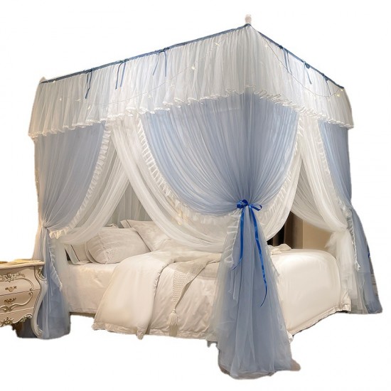 Double-layer mosquito net, integrated European-style bed curtain with stand, 1.8m curtain, 1.5m² princess-style blackout bed curtain Double-layer mosquito net, integrated European-style bed curtain with stand, 1.8m curtain, 1.5m² princess-style blackout bed curtain