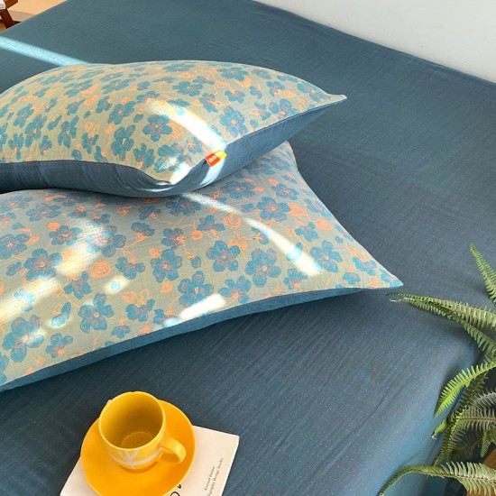 High-end breathable cotton double-layer gauze pillowcases, one pair Pack of 100 pure cotton single pillowcases, Category A pillowcases