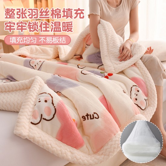 Class A children's blanket, winter thickened cover, baby quilt, coral fleece blanket, nap-friendly office sofa blanket Class A children's blanket, winter thickened cover, baby quilt, coral fleece blanket, nap-friendly office sofa blanket