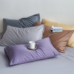 100-thread count satin pure cotton pillowcase, lightweight, simple, solid color, single-size, 48*74cm 100-thread count satin pure cotton pillowcase, lightweight, simple, solid color, single-size, 48*74cm