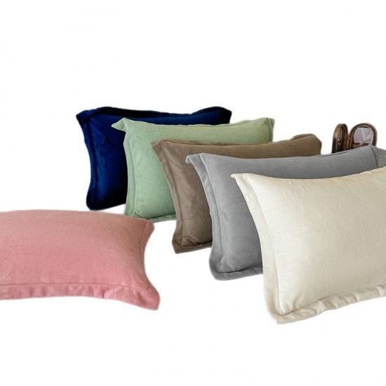Autumn and winter warm pillowcases, gray and solid pink flannel coral fleece, single and double coral fleece pillowcases. Autumn and winter warm pillowcases, gray and solid pink flannel coral fleece, single and double coral fleece pillowcases.