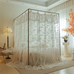 2025 new high-end mosquito net, 1.8" floor-standing, three-door, 1.2" thickened support rod, white gauze curtain. 2025 new high-end mosquito net, 1.8" floor-standing, three-door, 1.2" thickened support rod, white gauze curtain.
