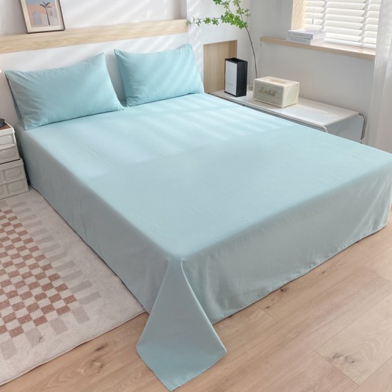 Pure cotton brushed plain, simple solid-color sheets, student dormitory sheets, single-piece, four-season home double sheets