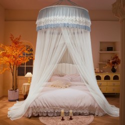 Princess-style ceiling mosquito net for home bedroom, 205 new style, no-installation bed curtain, veil bracket, floor-standing dome hanging tent Princess-style ceiling mosquito net for home bedroom, 205 new style, no-installation bed curtain, veil bracket, floor-standing dome hanging tent