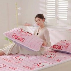 Cartoon milk fleece mattress pad, winter plush mattress pad, home tatami thickened sheet, dirt-proofing blanket Cartoon milk fleece mattress pad, winter plush mattress pad, home tatami thickened sheet, dirt-proofing blanket