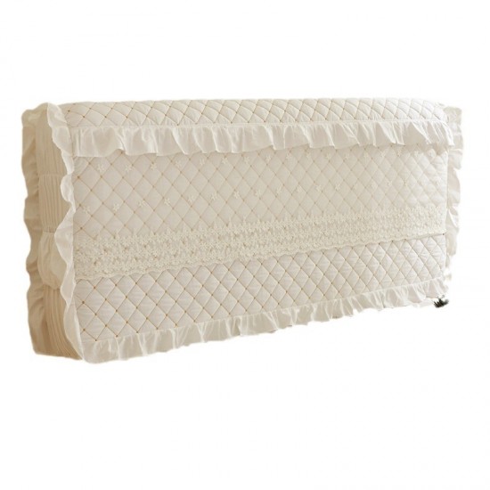 Quilted cotton headboard cover, wood panel fabric, curved leather bed cover, dust cover, fabric lace