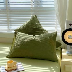 Waffle pattern pure cotton pillowcase, single, 48x74, pair, children's pillowcase, solid color pillow liner set. Waffle pattern pure cotton pillowcase, single, 48x74, pair, children's pillowcase, solid color pillow liner set.