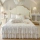 Cotton bed skirt, 2025 new four-piece set with quilted cotton trim and fresh floral print for all seasons Cotton bed skirt, 2025 new four-piece set with quilted cotton trim and fresh floral print for all seasons