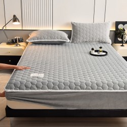 Winter milk fleece thickened quilted fitted sheet, single 2025 new non-slip mattress cover, Simmons mattress protector Winter milk fleece thickened quilted fitted sheet, single 2025 new non-slip mattress cover, Simmons mattress protector