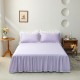 White cotton bedspread, bed skirt, single, non-slip ruffled cotton sheet, 1.8x2x2.2m, fitted sheet protector.