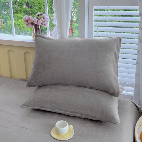 2025 new winter milk fleece pillowcase, simple solid coral flannel single pillowcase. Liner cover 2025 new winter milk fleece pillowcase, simple solid coral flannel single pillowcase. Liner cover