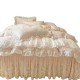 Korean quilted bed skirt, one-piece, luxurious lace princess-style, dust-proof, concealing, and usable all seasons. Korean quilted bed skirt, one-piece, luxurious lace princess-style, dust-proof, concealing, and usable all seasons.