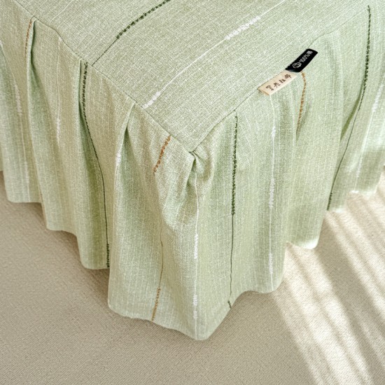 Old coarse cloth bed skirt, single, pure cotton, three-piece, four-season set, thickened cotton non-slip sheets, bedspread, summer cover, concealing hem. Old coarse cloth bed skirt, single, pure cotton, three-piece, four-season set, thickened cotton non-slip sheets, bedspread, summer cover, concealing hem.