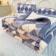 Princess style milk velvet three-piece set, thickened quilted bed sheet, four-season warm mattress cover, kang blanket.