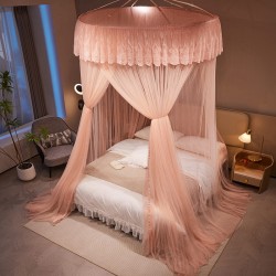 Dome-style princess-style mosquito net, no-punch perforated ceiling, encrypted curtains for home bedrooms, high-end ceiling-mounted, no-installation, 2024. Dome-style princess-style mosquito net, no-punch perforated ceiling, encrypted curtains for home bedrooms, high-end ceiling-mounted, no-installation, 2024.