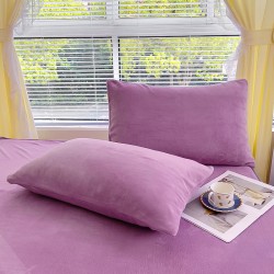 Wholesale Milk Fleece Pillowcases, One Pair, Winter Thickened Coral Fleece Pillowcases, Pillow Covers, Single Pillow Liner