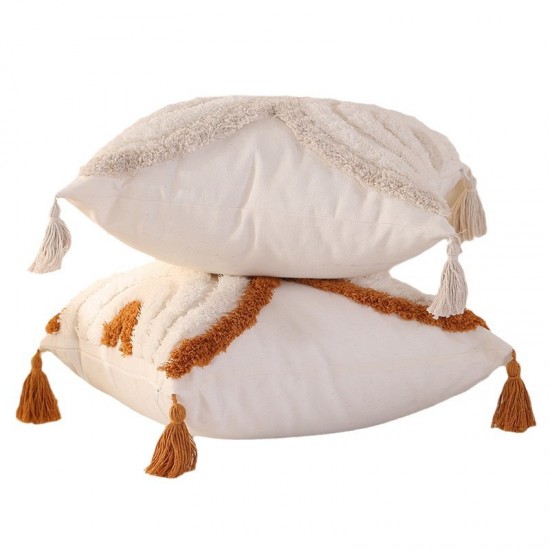 Modern tufted tassel sofa cushions, backrest, living room, bedside bay window cushions, pillowcases, lumbar support pillow. Modern tufted tassel sofa cushions, backrest, living room, bedside bay window cushions, pillowcases, lumbar support pillow.