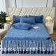 Princess style milk velvet quilted bed skirt, single-piece thickened coral fleece bedspread, 2025 new winter style. Princess style milk velvet quilted bed skirt, single-piece thickened coral fleece bedspread, 2025 new winter style.