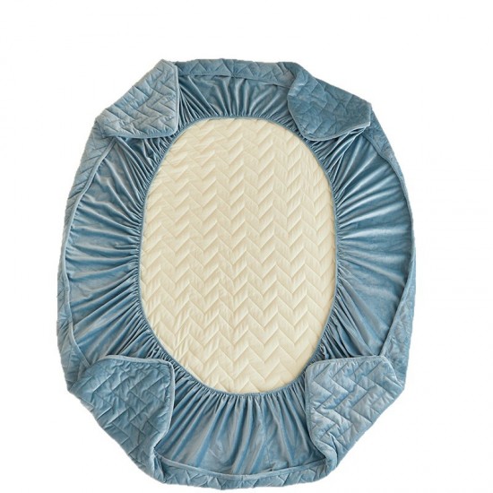 Autumn and winter warm milk fleece fitted sheet, quilted quilted bed sheet, thickened solid color baby fleece bed cover with elastic bands. Autumn and winter warm milk fleece fitted sheet, quilted quilted bed sheet, thickened solid color baby fleece bed cover with elastic bands.