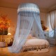 Princess-style ceiling mosquito net for home bedroom, 205 new style, no-installation bed curtain, veil bracket, floor-standing dome hanging tent Princess-style ceiling mosquito net for home bedroom, 205 new style, no-installation bed curtain, veil bracket, floor-standing dome hanging tent